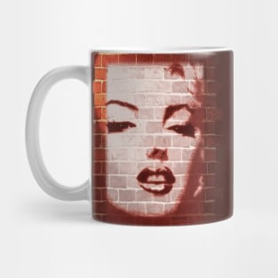 Marilyn Monroe Street Art on Brick Wall Mug